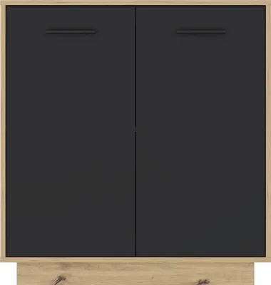 Obrázek produktu pro Nábytek24 Komoda Antuza Ntu221-M709 Skříň do obývacího pokoje 82,9 X 88,1 X 34,2 cm Artisan dub/černá