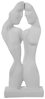 Keramikfigur Paar, weiß, 20x10x45 cm