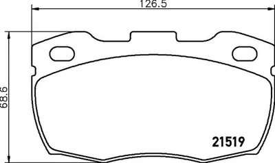 Produktbild von HELLA Bremsbeläge Satz Vorne Bremsklötze für LAND ROVER Defender SUV (L316) 8DB 355 012-871