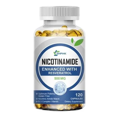 Produktbild von Resveratrol & Vitamin B3 Nicotinamide (120 Kapseln) Haut, Gesicht, Reparatur, Hautzellen, Gesichtspflege, Hautgesundheit, Anti Ageing