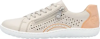 Immagine prodotto di Scarpe da ginnastica da donna Rieker, modello stringato, color beige, ideali per il tempo libero