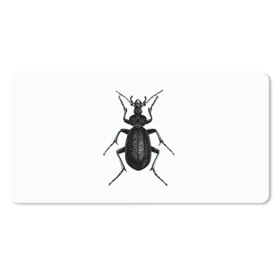 Produktbild von MuchoWow® Mauspad Mousepad Schwarz und weiß - Käfer - Vintage - Insekten 60x30 cm - Mousepads - Maus Mat - Pad - Mausunterlage - Nachhaltig