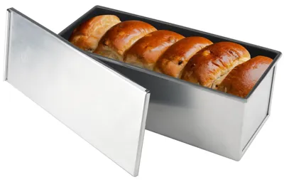 Brotbackform mit Deckel, 1 kg, 33x12x12 cm, antihaftbeschichtet