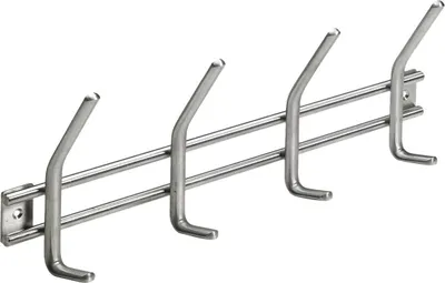 Produktbild von Hettich Garderobenleiste 4 Haken 35,5 x 14,0 x 5,0 cm Edelstahl
