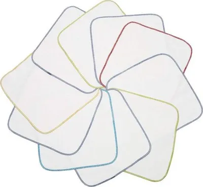 Produktbild von Flanellen Wäscheklammern, 100% Baumwolle, 25 x 25 cm, weiß