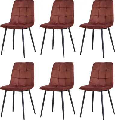 Produktbild von Esszimmerstuhl 6er Set Braun Mesa