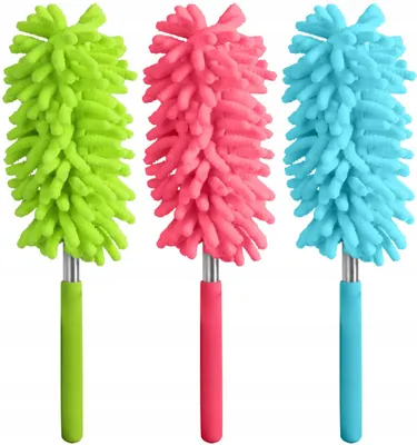 Image de Brosse à poussière en microfibre avec manche télescopique