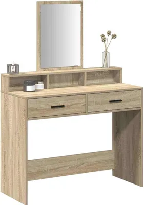 Zdjęcie produktu dla vidaXL Toaletka dąb sonoma 100 x 41 x 140 cm materiał drewnopochodny