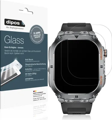 Produktbild von 2x Schutzfolie für SUNKTA EF9-A 2.13 Zoll matt - Anti-Shock 9H Folie dipos Glass Kunststoffglas