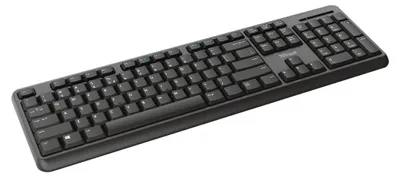 Produktbild von Trust TK-350, Volle Größe (100%), Kabellos, RF Wireless, Membran Key Switch, QWERTZ, Schwarz