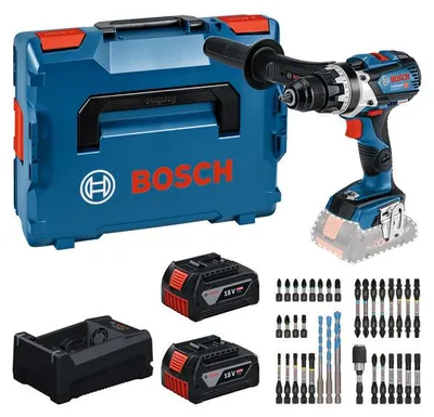 Produktbild von Werkzeug-Set: GSR 18V-110 C + 2x GBA 5.0Ah + GAL 12V/18V-80 + Bit-Set in L-BOXX