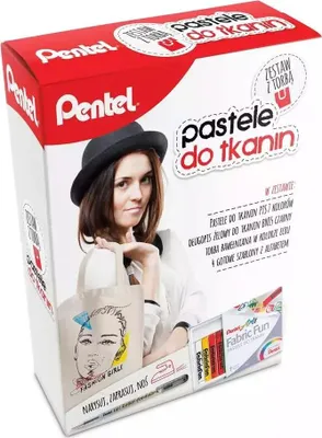Produktbild von Zestaw kreatywny Pentel do tkanin z torbą i szablonami