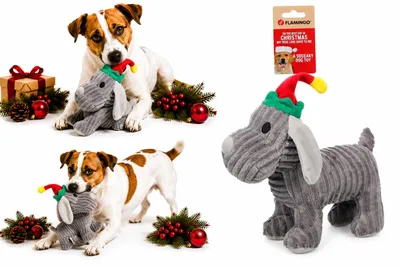 Immagine prodotto di Fenicottero giocattolo di Natale Aviana cane grigio