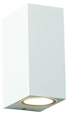 Zdjęcie produktu dla Kinkiet zewnętrzny ACA GU10, tworzywo sztuczne, 230 V, biały, IP65, maks. 2 x 3 W LED, SL8111GU10W