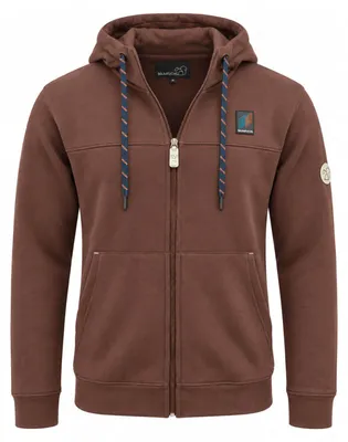 Produktbild von Baumfuchs Herren Sweatjacke Kapuze - Kapuzenjacke in Pflaume, Größe L