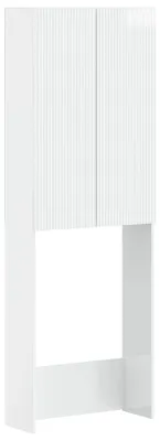 Image de vidaXL Armoire de toilette ARNHEM, blanc brillant, 66 x 25,5 x 190 cm