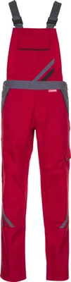 Produktbild von Planam Latzhose Highline Damen, Gr. 40 rot/schiefer/schwarz