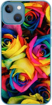 Produktbild von König Design Hülle kompatibel mit Apple iPhone 14 Kunststoff Soft Handyhülle - Handy Case Bunte Rosen