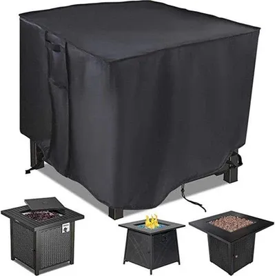 Imagen del producto de Funda protectora cuadrada de 76 x 76 x 63 cm - funda impermeable de tela Oxford para parrilla o mesa, para uso en exteriores - color