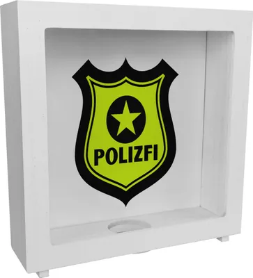 Produktbild von POLIZFI Anzeigenhauptmeister Rahmen Spardose aus Holz