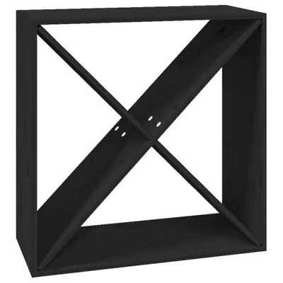Obrázek produktu pro vidaXL Stojan na víno černý 62x25x62 cm Masivní borovicové dřevo