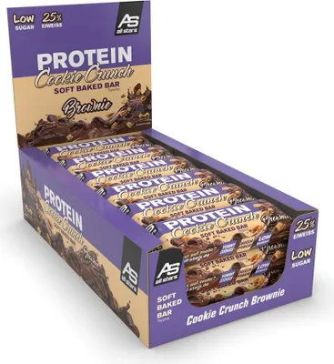 Produktbild von All Stars Protein Cookie Crunch Bar – 18 Riegel a 50 g Brownie