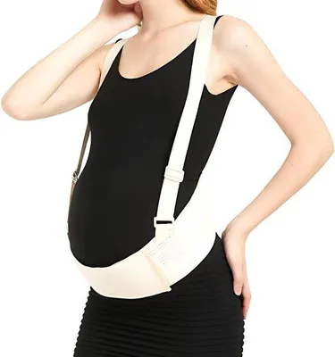 Image de Ceinture de grossesse - Soutien pour le ventre et le bassin, ceinture de grossesse, contre les douleurs abdominales et pelviennes (taille L)