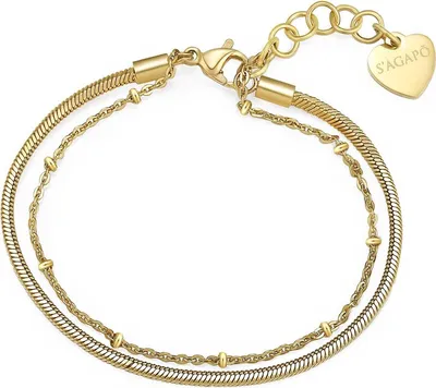 Produktbild von Double gold-plated bracelet Chunky SHK24