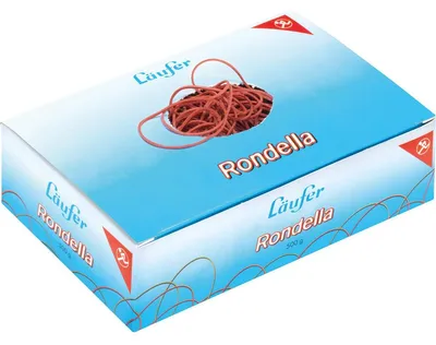 Zdjęcie produktu dla Runner50542 Gumowe pierścienie Runner RONDELLA w pudełku, czerwone, 65 mm, 500 g