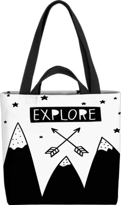 Produktbild von VOID Berge Wandern Skandinavien Tasche 33x33x14cm,15l Einkaufs-Beutel Shopper Einkaufs-Tasche Bag