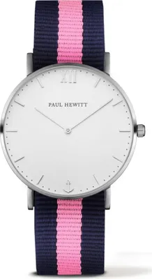 Produktbild von PAUL HEWITT Sailor Line Armbanduhr Silver Navy blau-pink PH-SA-S-St-W-NLP-20
