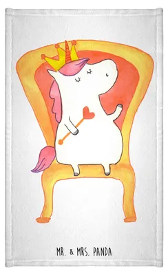 Produktbild von Mr. & Mrs. Panda Handtuch Einhorn Prinzessin - Weiß - Geschenk, Unicorn, Mini-Handtuch, Geburtstagsgeschenk, Geburtstag, Klein, Monat, Gästetuch, gäste wc