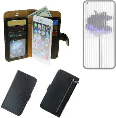Produktbild von K-S-Trade Schutz Hülle kompatibel mit Nothing 1 Klapphülle Case Phone cover Slim Handytasche Handy Hülle schwarz aus Kunstleder (1 Stk)