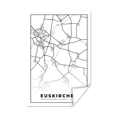 Obrázok produktu pre MuchoWow® Plagát - Mapa - Mapa mesta - Euskirchen - Mapa mesta - 120x180