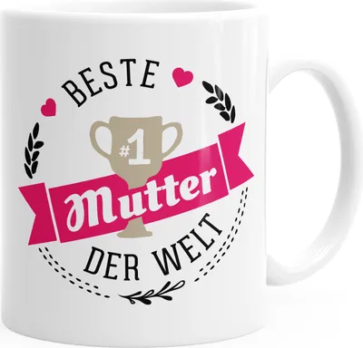 Produktbild von Kaffee-Tasse beste Mutter der Welt Geschenk für Mutter MoonWorks® weiß unisize