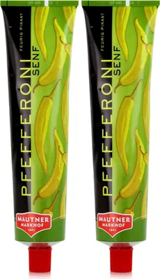 Produktbild von Mautner Pfefferoni Senf 200g - Feurig Pikant (2er Pack)