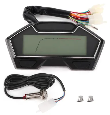Image de Compteur de vitesse 12 V
Compte-tours 0-10 000 tr/min, jauge d'huile, jauge de température d'eau, tableau de bord universel pour moto