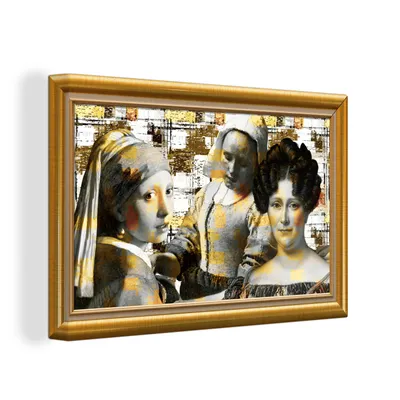 Obrázek produktu pro OneMillionCanvasses® Malba na plátně Nástěnná malba na plátně - Umění - Staří mistři - Rámy - Zlato - 150x100cm