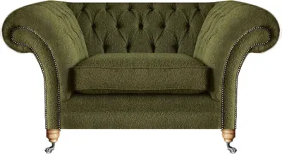 Produktbild von Luxus Sessel Modern Grün Wohnzimmer Polstermöbel Textil Sitz Chesterfield