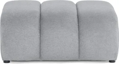 Image de Lisa Design Debbie - pouf en tissu texturé , Gris