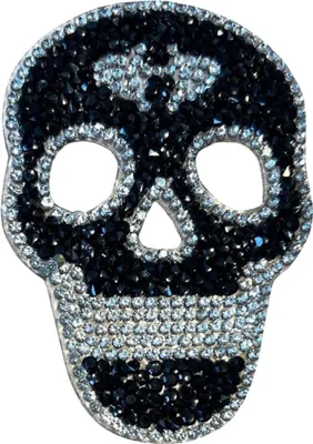 Produktbild von Totenkopf-Strass-Emblem-Aufnäher zum Aufbügeln