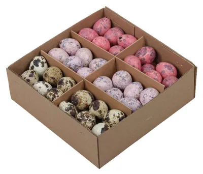 Produktbild von 72 Wachteleier ausgeblasen 3cm bunt natur rosa pink Eier Ostereier Ostern