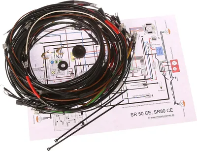 Produktbild von Kabelbaumset SR50CE, SR80CE, 12V-Elektronikzündung mit Schaltplan