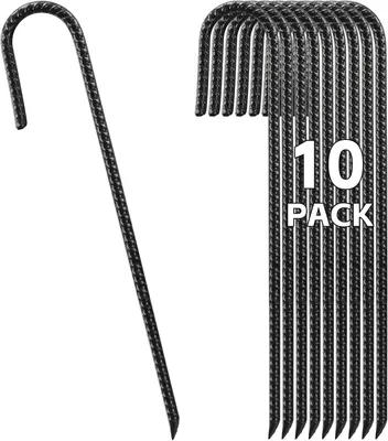 Obrázok produktu pre Zemné kotvy 40 cm, 10 kusov, pozinkovaná oceľ, pre trampolínu