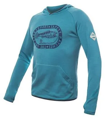 Zdjęcie produktu dla Bluza Sensor Merino Upper Outdoors męska kangurka z kapturem miętowy niebieski wielkość XL 23200057-03