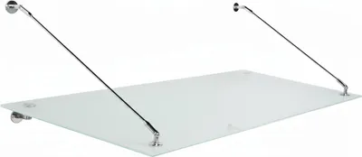Produktbild von Glaszentrum Hagen 120x90 cm Glasvordach Weiß V2A-STB