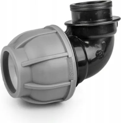 Produktbild von PE-Rohrwinkel 25 mm 90° Innengewinde 1/2" Bradas