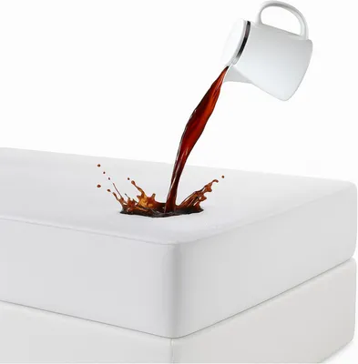 Zdjęcie produktu dla Ochraniacz na materac, 100% wodoodporny, wykonany z bawełnianej froty, przeznaczony do łóżek jednoosobowych, wymiar 90 x 200 cm