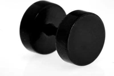 Immagine prodotto di Orecchino nero falso tappo in acciaio blackline piercing all'orecchio - 1135BK - 8mm