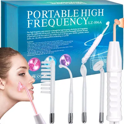 Obrázok produktu pre Vysokofrekvenčný prístroj na starostlivosť o pleť Darsonval - 10 W - 4 elektródy